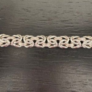 Sterling Silver Byzantine Style Bracelet 7.5"